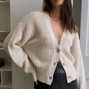 Aritzia Babaton Canberra Cardigan Off White